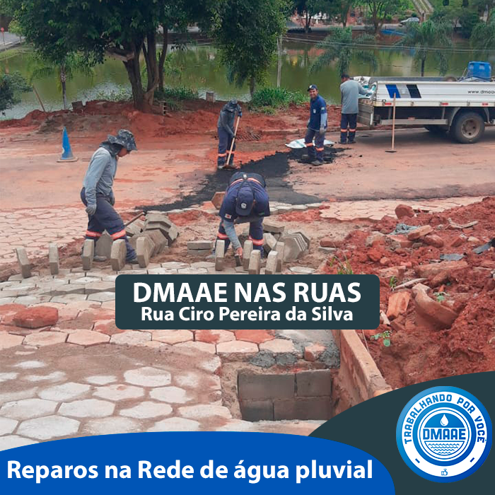 OBRA EM ANDAMENTO Rua Ciro Pereira da Silva DMAAE OURO FINO MG